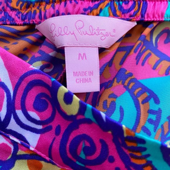 Lilly Pulitzer palazzo pants in "Sea & Be Seen" print - Picture 3 of 5